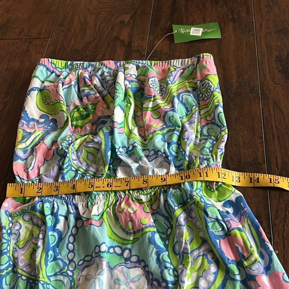 Lilly Pulitzer WINDSOR Strapless Jersey Dress‎ Multi Conch Republic S NWT - Picture 7 of 8